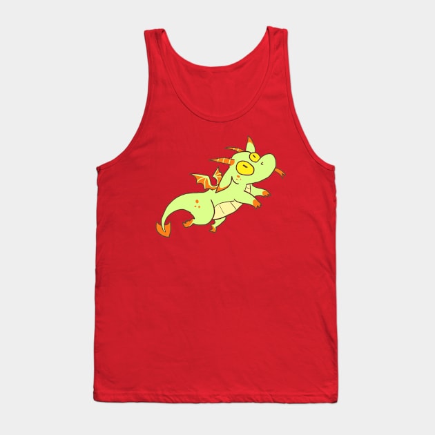 Cute Baby Green Dragon Tank Top by sky665